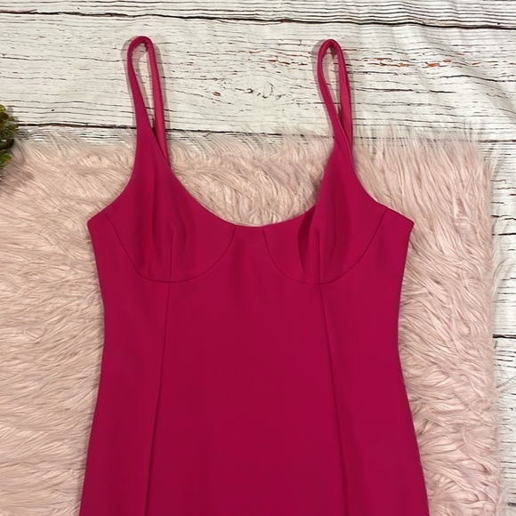 BEC & BRIDGE amelie short mini dress magenta neon pink bodycon - Picture 7 of 10